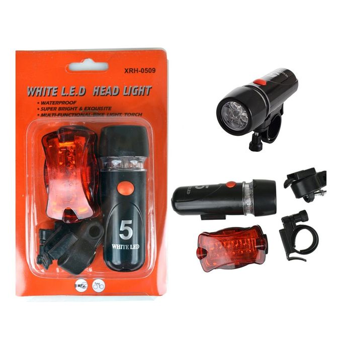Bicycle LED Headlight 300 Lumens 4 Modes Bike And Taillight